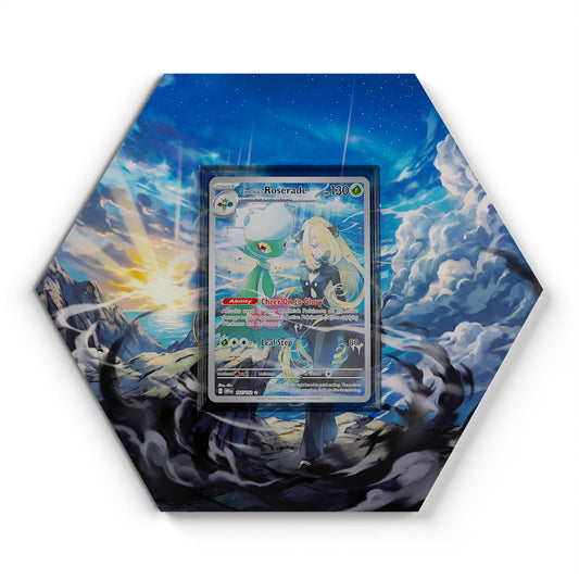 184/182 Roserade de Cynthia - Extended Artwork Pokemon Card Display
