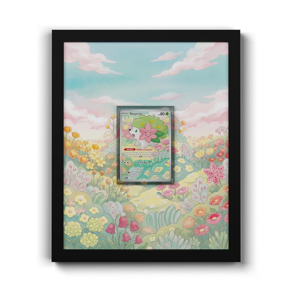 185 Shaymin - Extended Artwork Framed Pokemon Card Display
