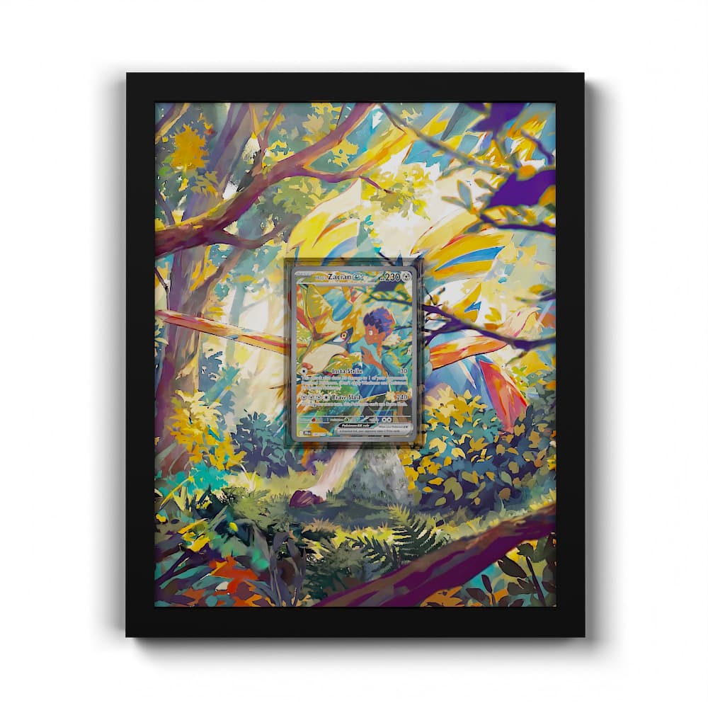 186 Zacian de Nabil EX - Extended Artwork Framed Pokemon Card Display