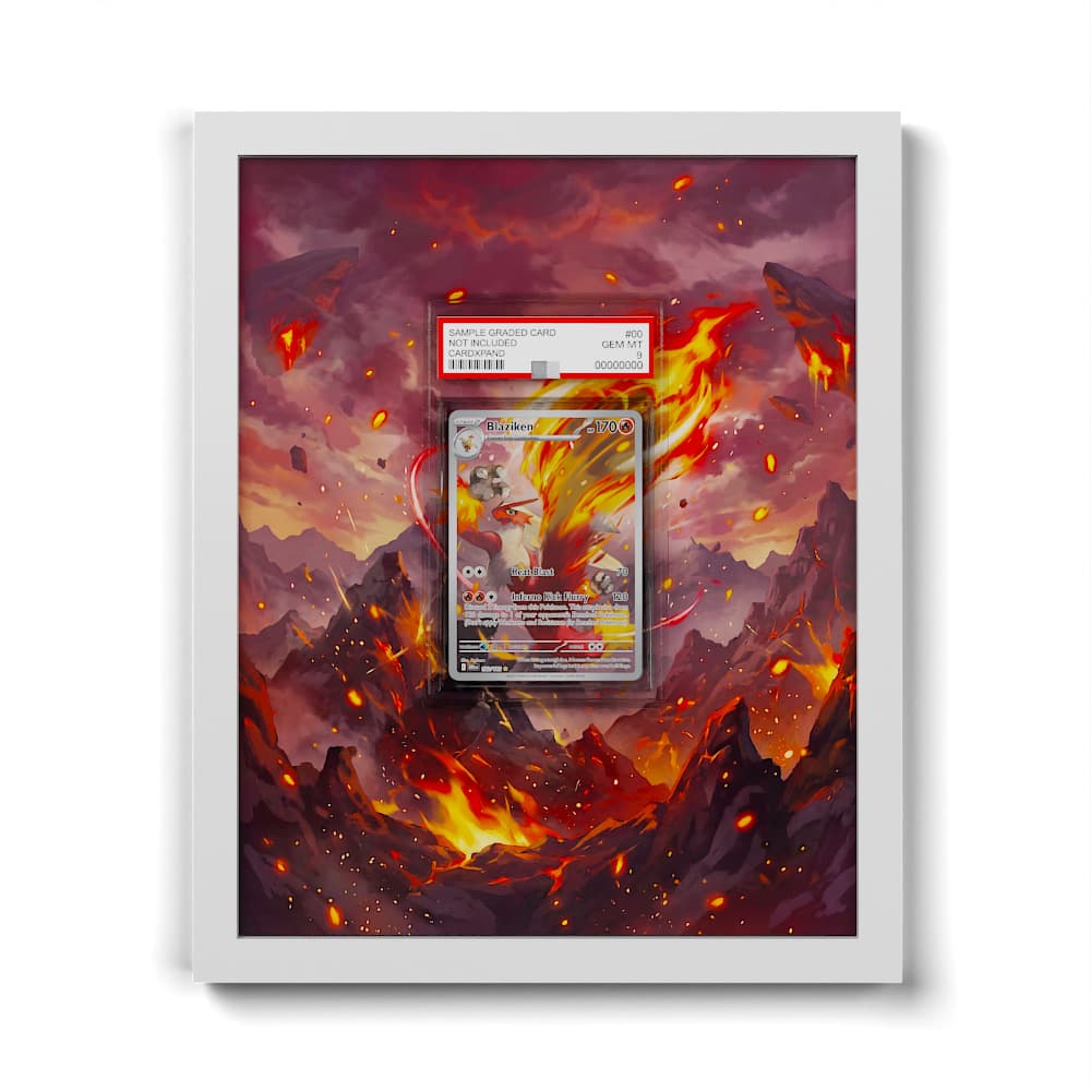 192 Braségali - Extended Artwork Framed Pokemon Card Display