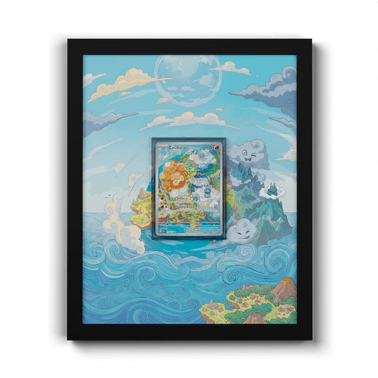 195 Morphéo Forme Solaire - Extended Artwork Framed Pokemon Card Display