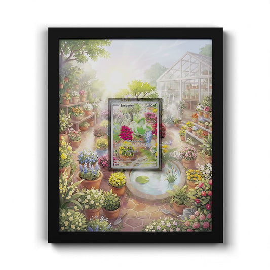 196/193 Poussacha - Extended Artwork Framed Pokemon Card Display