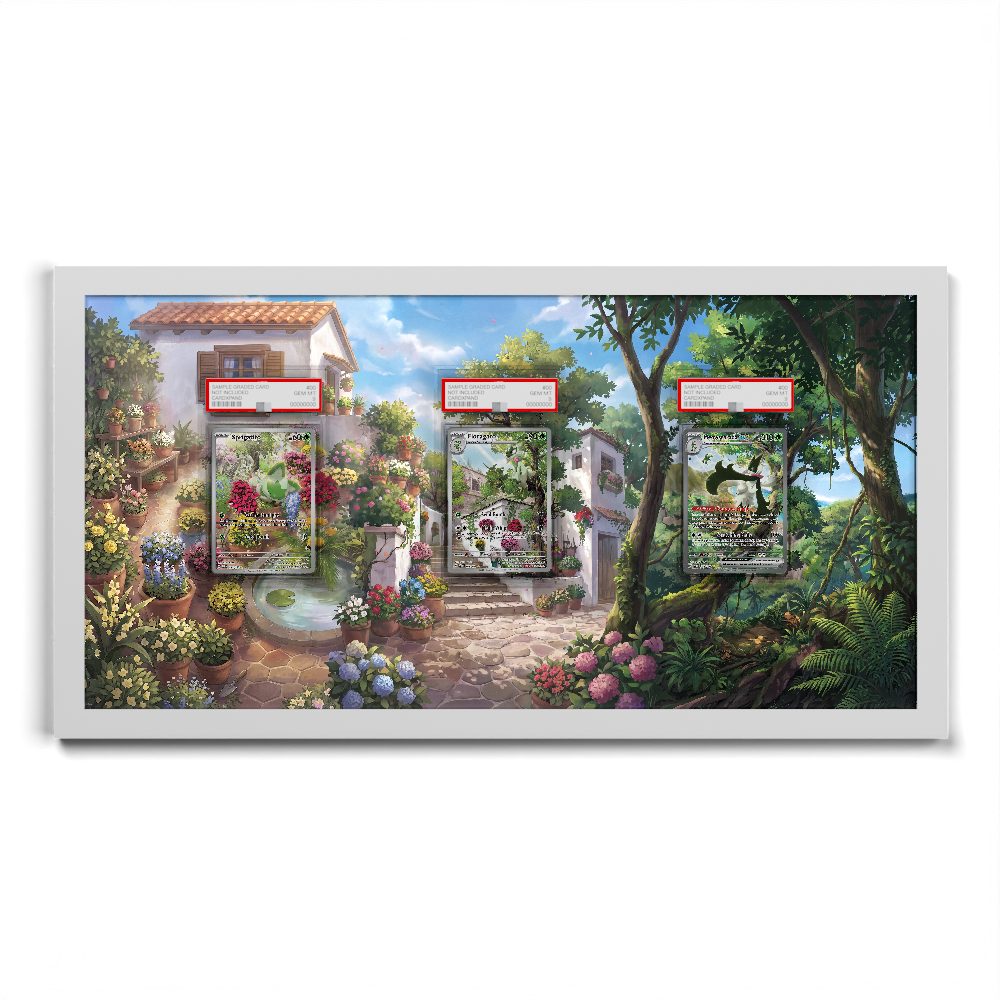 181 Caninos & 220 Lithia - Extended Artwork Framed Pokemon Card Display