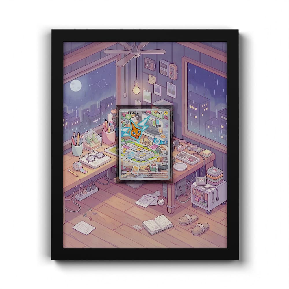 197/182 Motisma - Extended Artwork Framed Pokemon Card Display