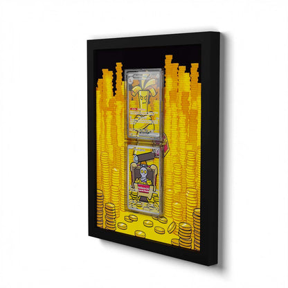 181 Caninos & 220 Lithia - Extended Artwork Framed Pokemon Card Display