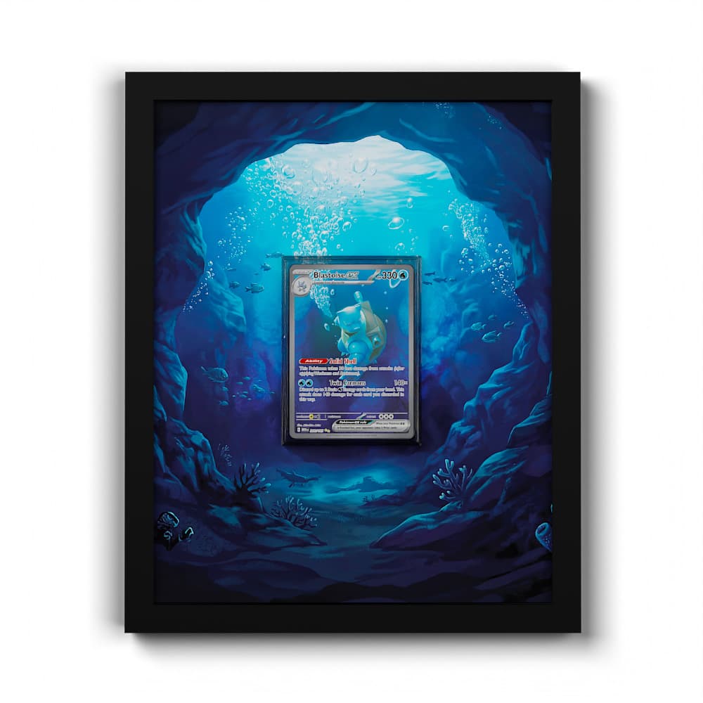 200 Tortank EX - Extended Artwork Framed Pokemon Card Display