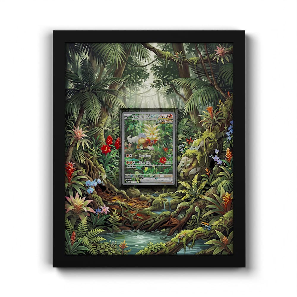 204 Flamme Furie EX - Extended Artwork Framed Pokemon Card Display
