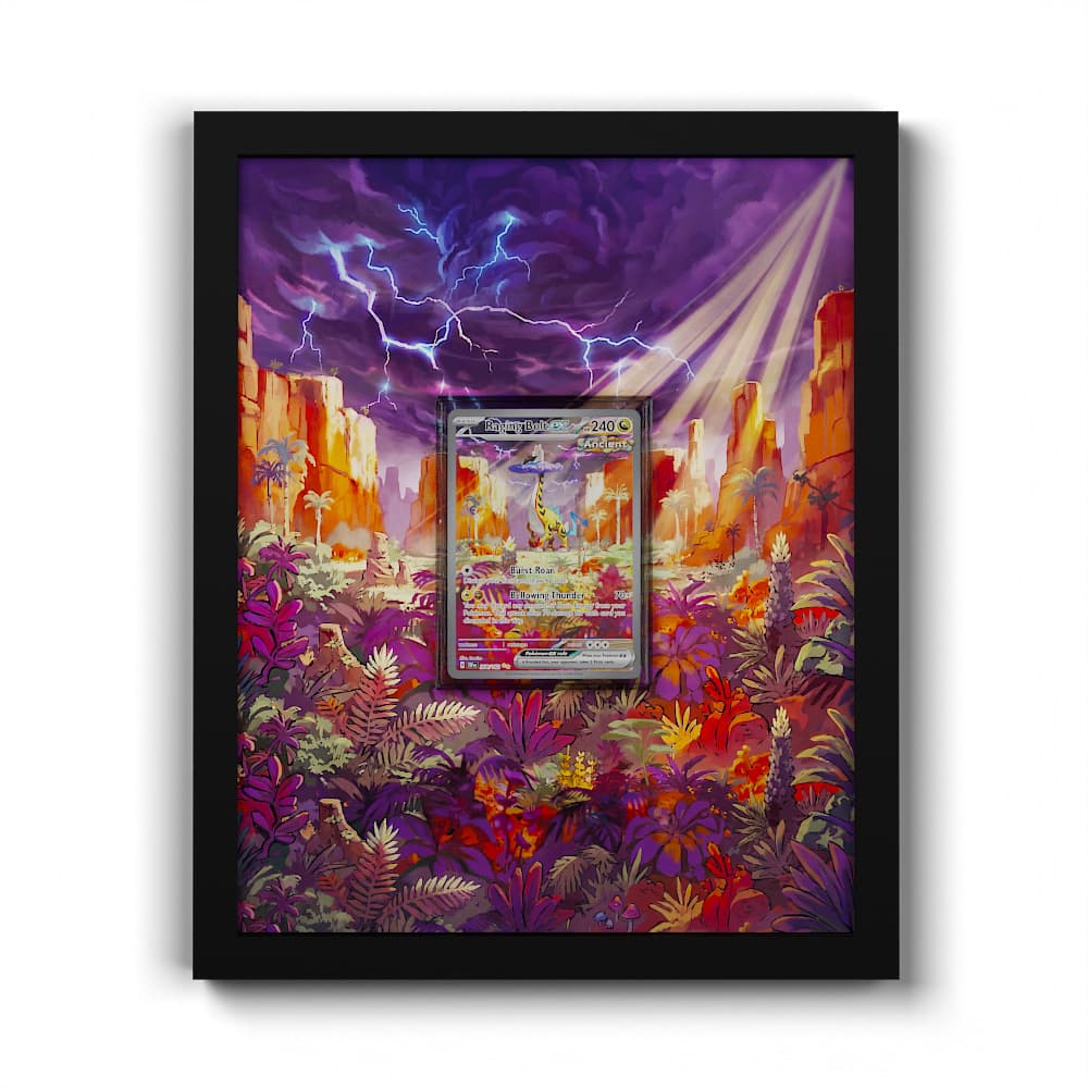 208 Foudre Furie EX - Extended Artwork Framed Pokemon Card Display