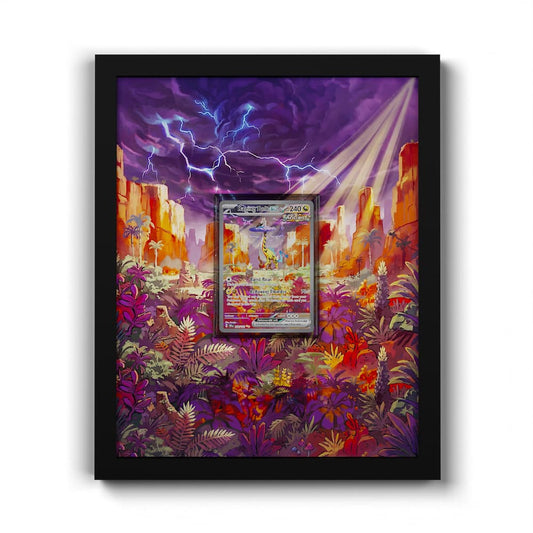 208 Foudre Furie EX - Extended Artwork Framed Pokemon Card Display