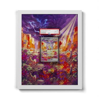 208 Foudre Furie EX - Extended Artwork Framed Pokemon Card Display