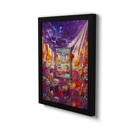 208 Foudre Furie EX - Extended Artwork Framed Pokemon Card Display
