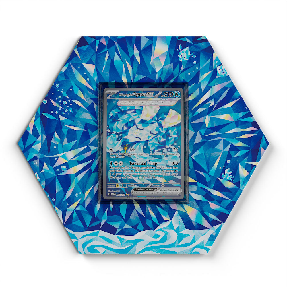 213/167 Ogerpon Masque du Puits EX - Extended Artwork Pokemon Card Display