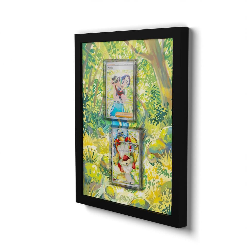 181 Caninos & 220 Lithia - Extended Artwork Framed Pokemon Card Display