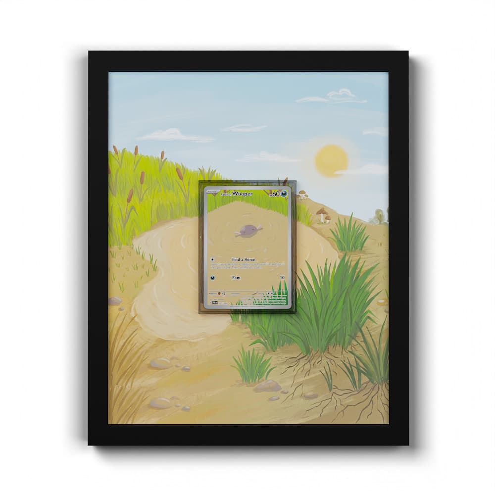 221 Axoloto de Paldea - Extended Artwork Framed Pokemon Card Display