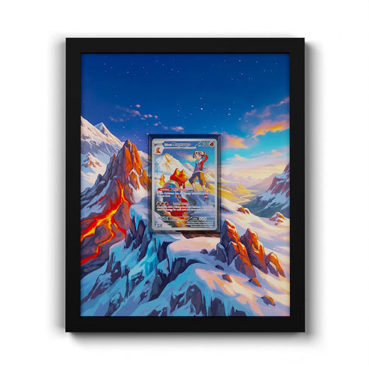222 Volcaropod de Luth - Extended Artwork Framed Pokemon Card Display