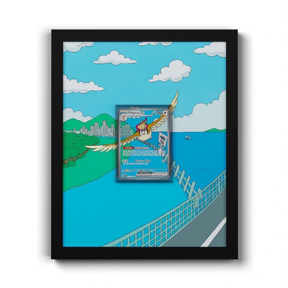 225 Roucarnage EX - Extended Artwork Framed Pokemon Card Display