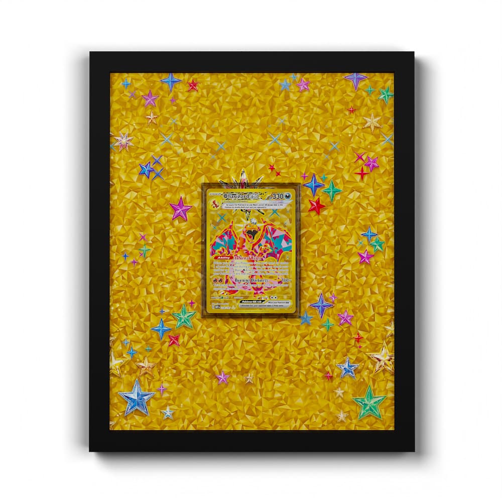 228/197 Dracaufeu - Extended Artwork Framed Pokemon Card Display