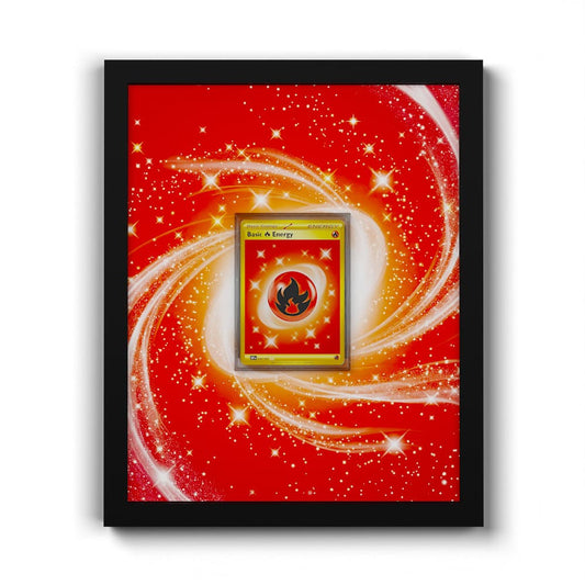230/197 Énergie Feu - Extended Artwork Framed Pokemon Card Display