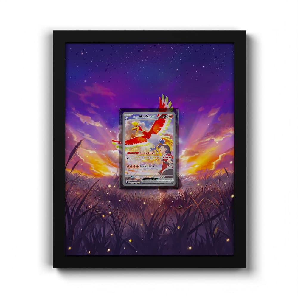 230 Ho-Oh de Luth EX - Extended Artwork Framed Pokemon Card Display