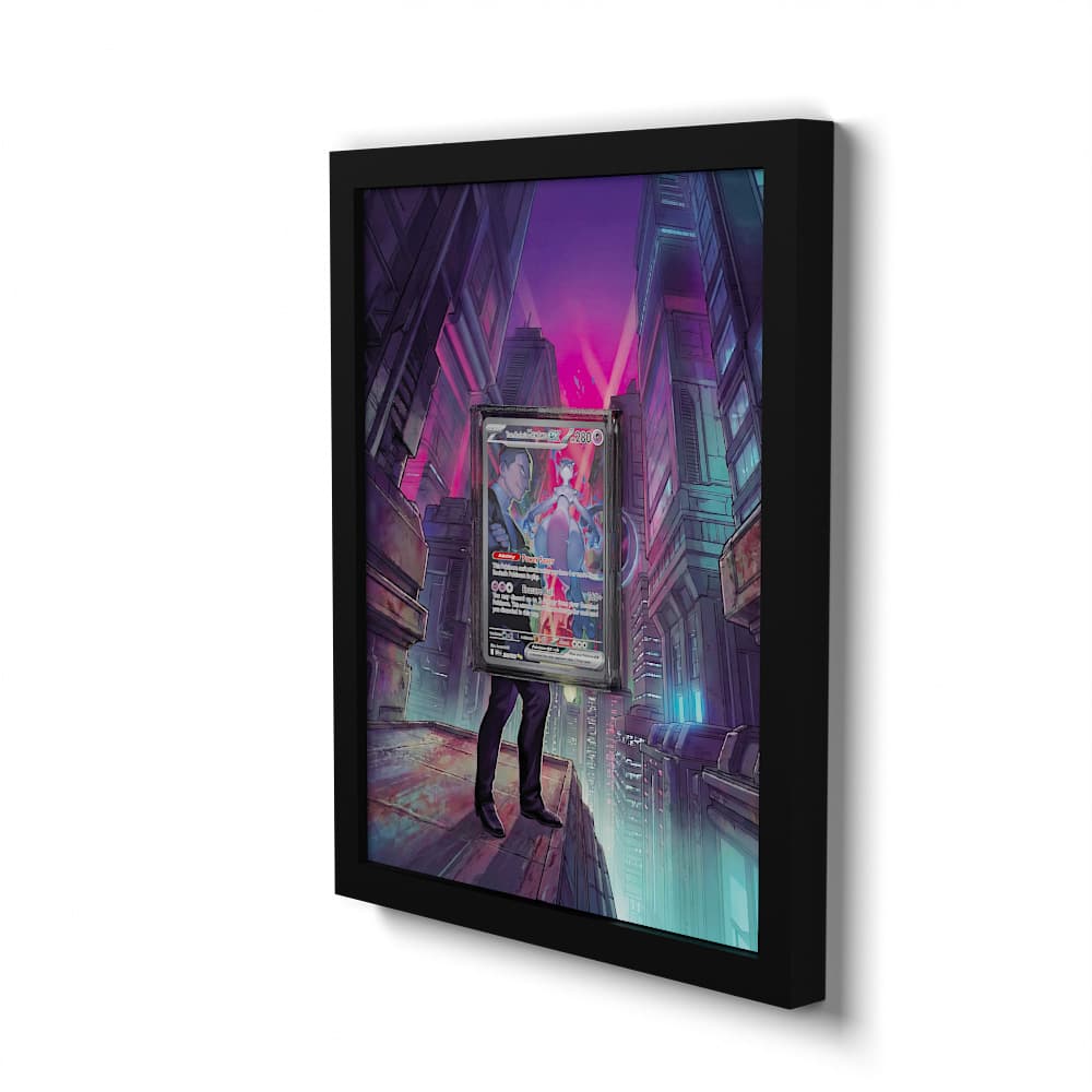 231/182 Mewtwo de la Team Rocket EX - Extended Artwork Framed Pokemon Card Display