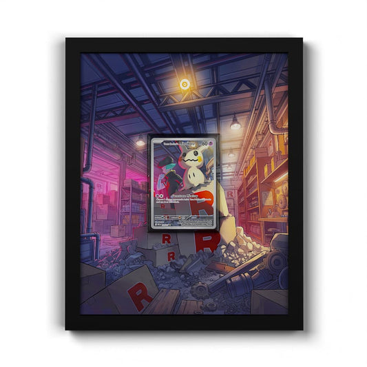 238 Mimiqui de la Team Rocket - Extended Artwork Framed Pokemon Card Display