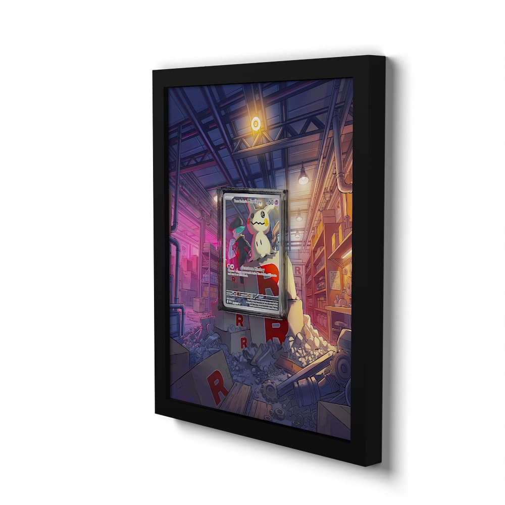 238 Mimiqui de la Team Rocket - Extended Artwork Framed Pokemon Card Display