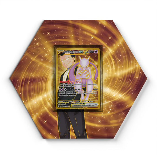 240/182 Mewtwo de la Team Rocket EX - Extended Artwork Pokemon Card Display
