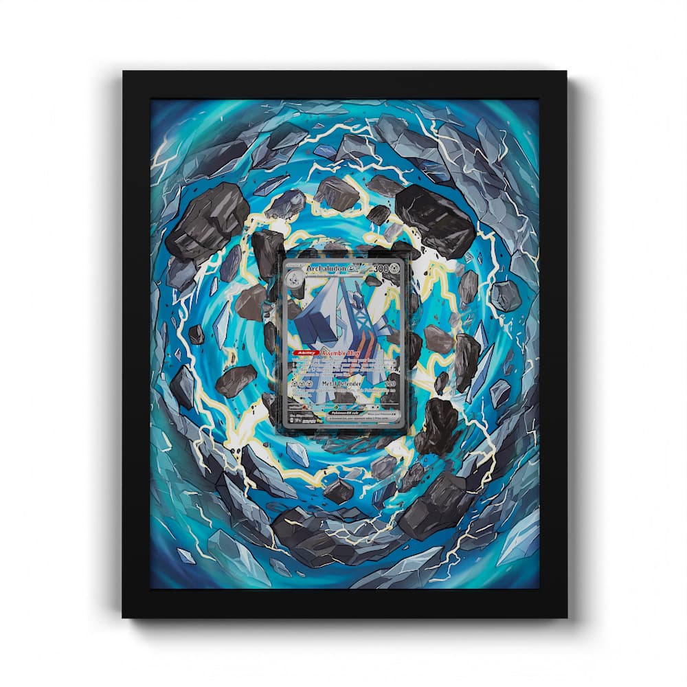 241 Pondralugon EX - Extended Artwork Framed Pokemon Card Display