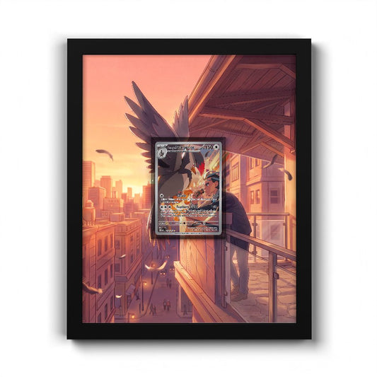 249 Étouraptor de Kombu - Extended Artwork Framed Pokemon Card Display