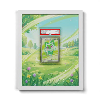 251 Poussacha EX - Extended Artwork Framed Pokemon Card Display