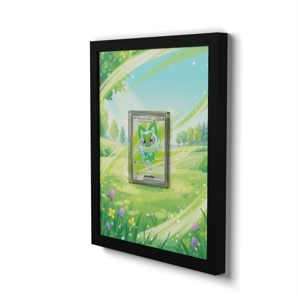251 Poussacha EX - Extended Artwork Framed Pokemon Card Display