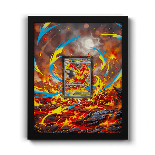 273 Méga-Roitiflam EX - Extended Artwork Framed Pokemon Card Display