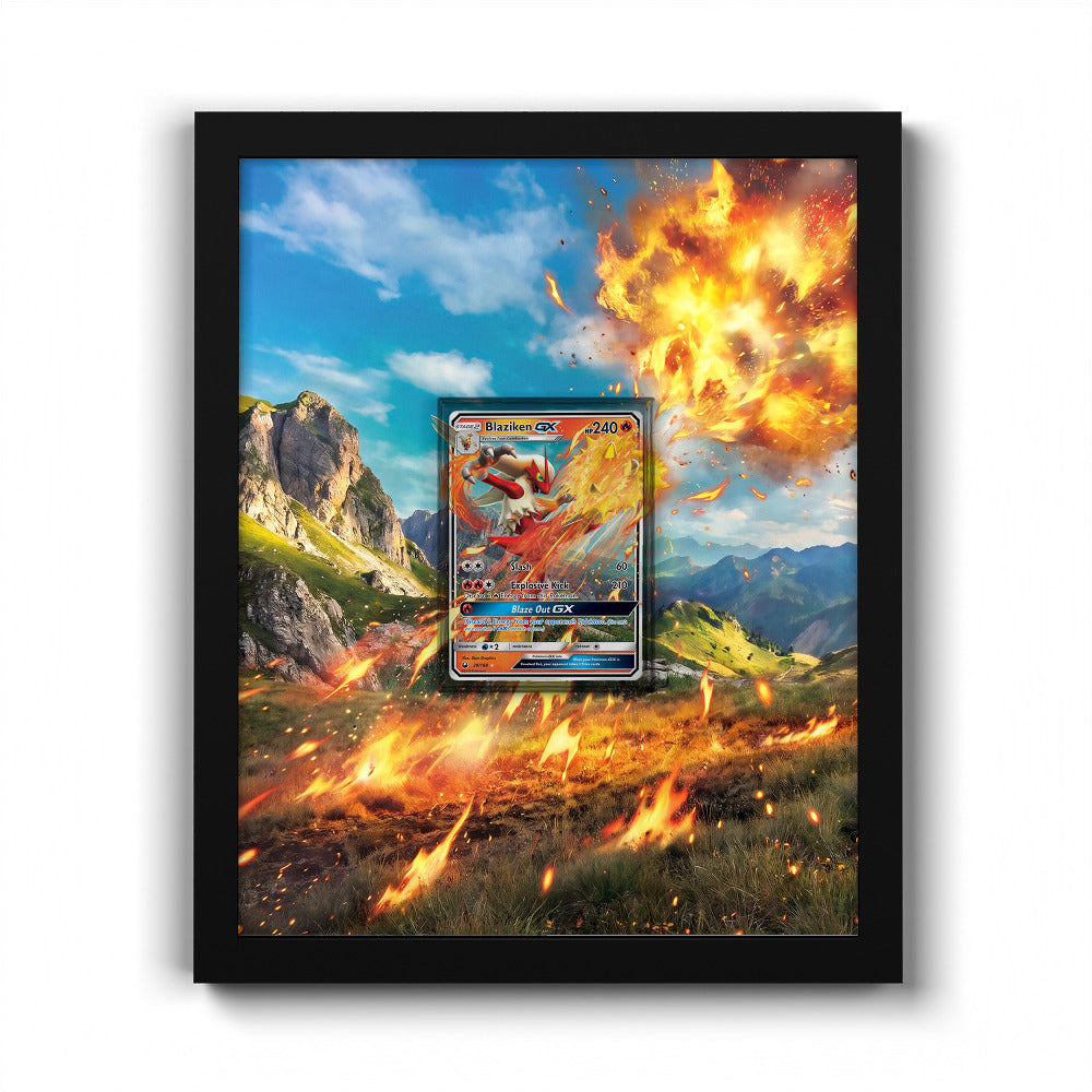 28/168 Blaziken GX - Extended Artwork Pokemon Card Frame