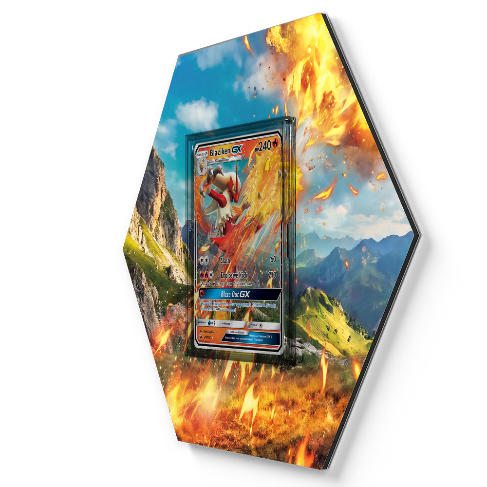 28/168 Blaziken GX - Extended Artwork Pokemon Card Display