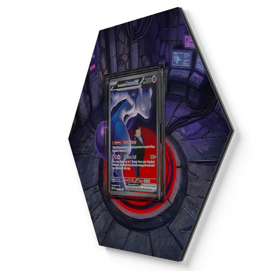 281/217 Mewtwo de la Team Rocket EX - Extended Artwork Pokemon Card Display