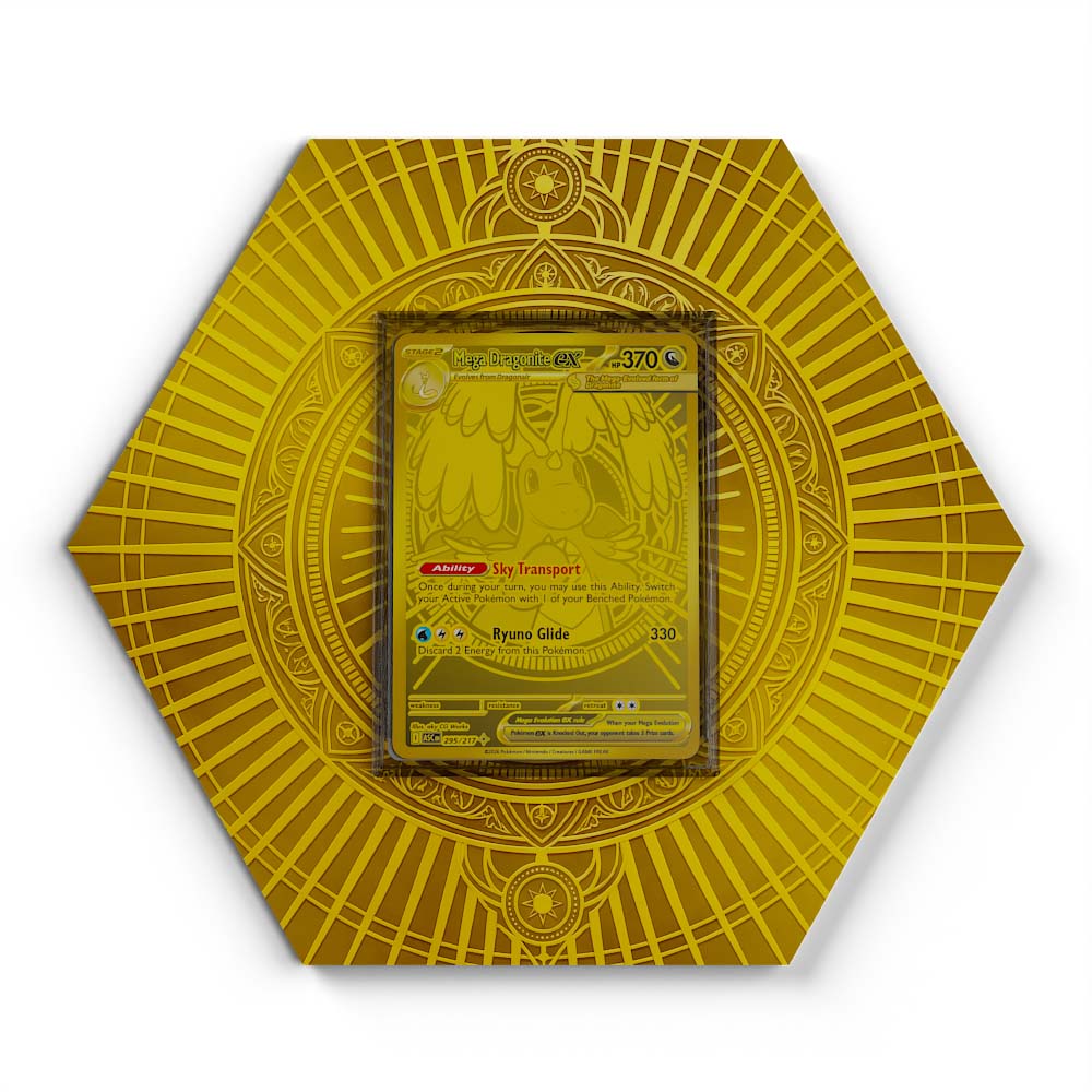 295/217 Mega Dragonite EX - Extended Artwork Pokemon Card Display
