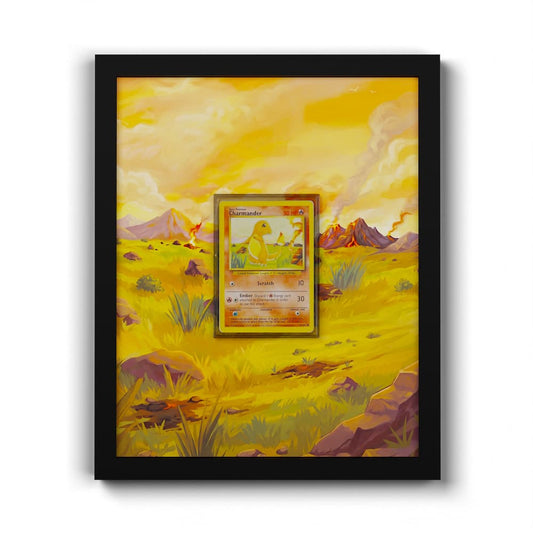 46/102 Salamèche - Extended Artwork Framed Pokemon Card Display