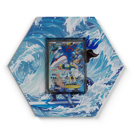 6/34 Kyogre de la Team Aqua EX - Extended Artwork Pokemon Card Display