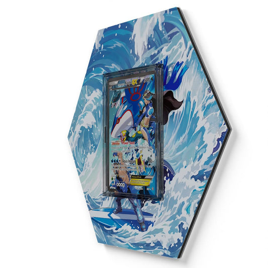 6/34 Kyogre de la Team Aqua EX - Extended Artwork Pokemon Card Display