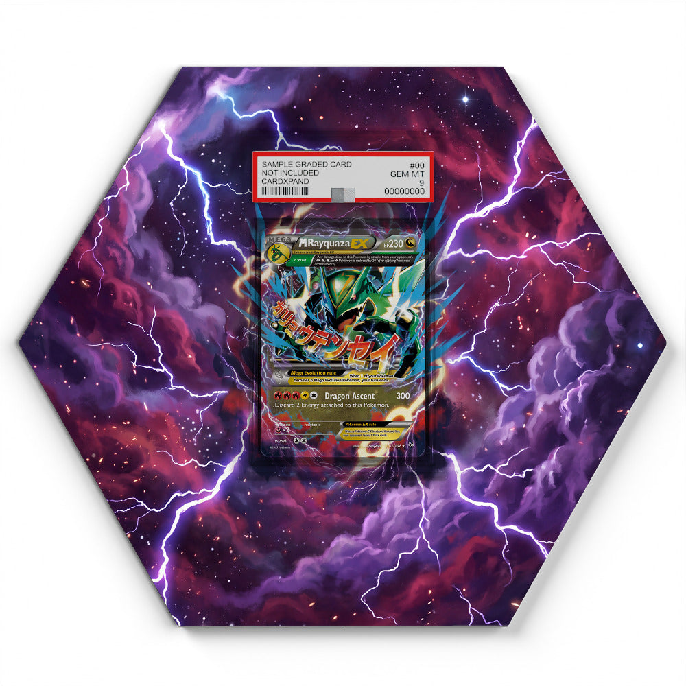 61/108 M Rayquaza EX - Extended Artwork Pokemon Card Display