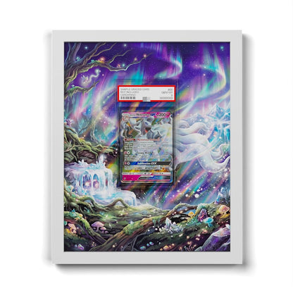 132/214 Feunard d'Alola GX - Extended Artwork Framed Pokemon Card Display