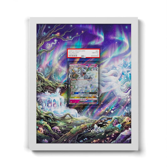 132/214 Feunard d'Alola GX - Extended Artwork Framed Pokemon Card Display