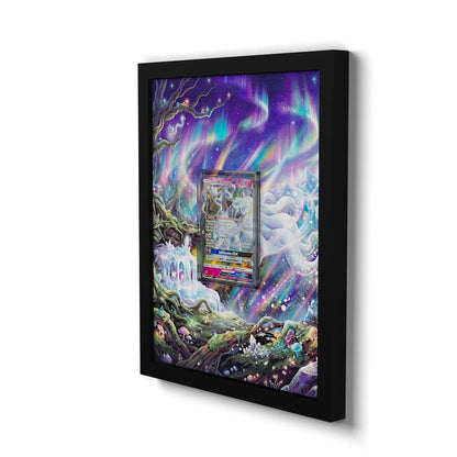 132/214 Feunard d'Alola GX - Extended Artwork Framed Pokemon Card Display