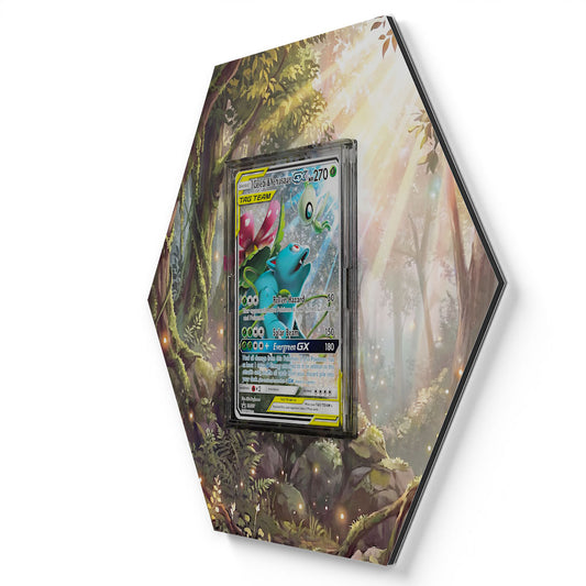 SM167 Celebi & Florizarre GX - Extended Artwork Pokemon Card Display
