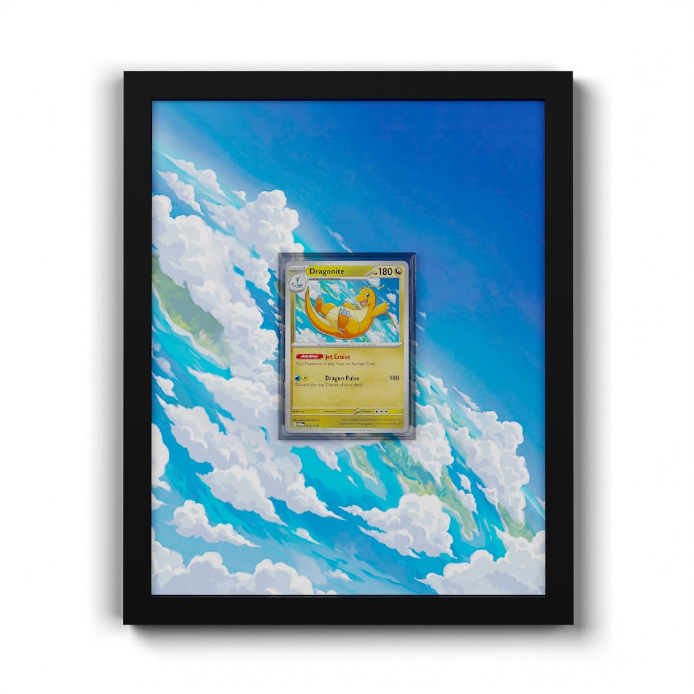 012 Dracolosse - Extended Artwork Framed Pokemon Card Display