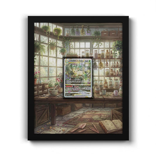 GG35 Phyllali VSTAR - Extended Artwork Framed Pokemon Card Display