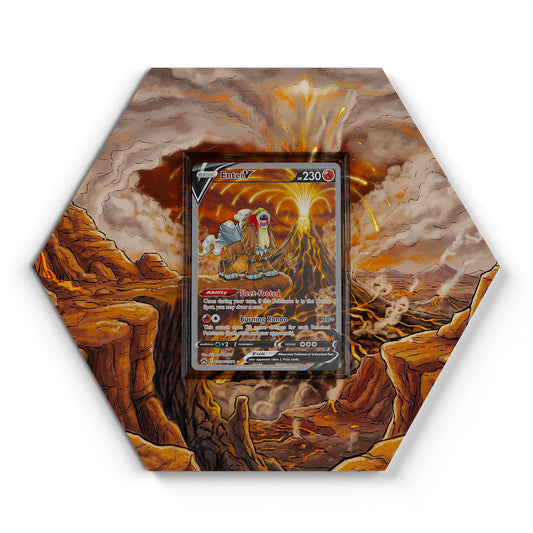 GG36/GG70 Entei V - Extended Artwork Pokemon Card Display