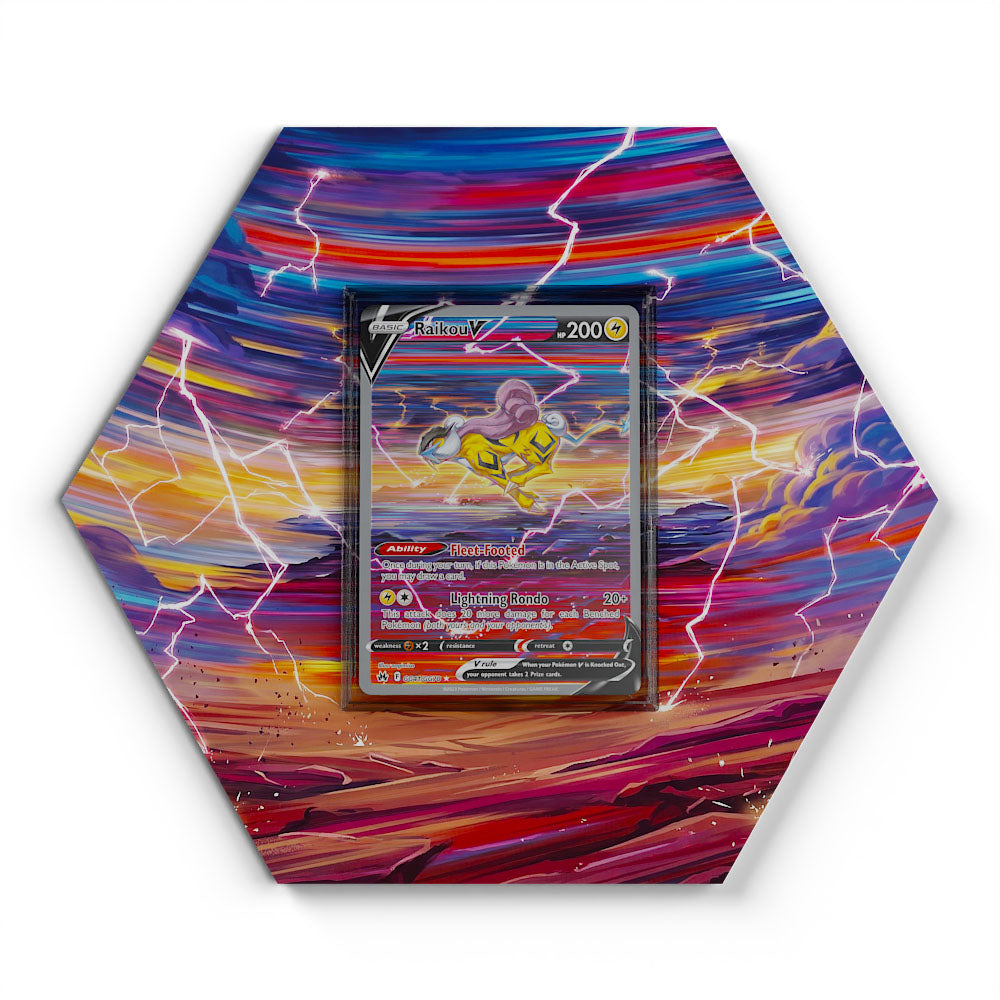GG41/GG70 Raikou V - Extended Artwork Pokemon Card Display