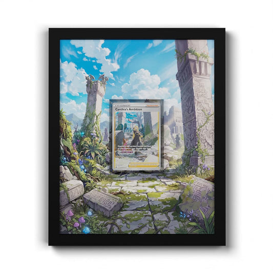 GG60 Ambition de Cynthia - Extended Artwork Framed Pokemon Card Display