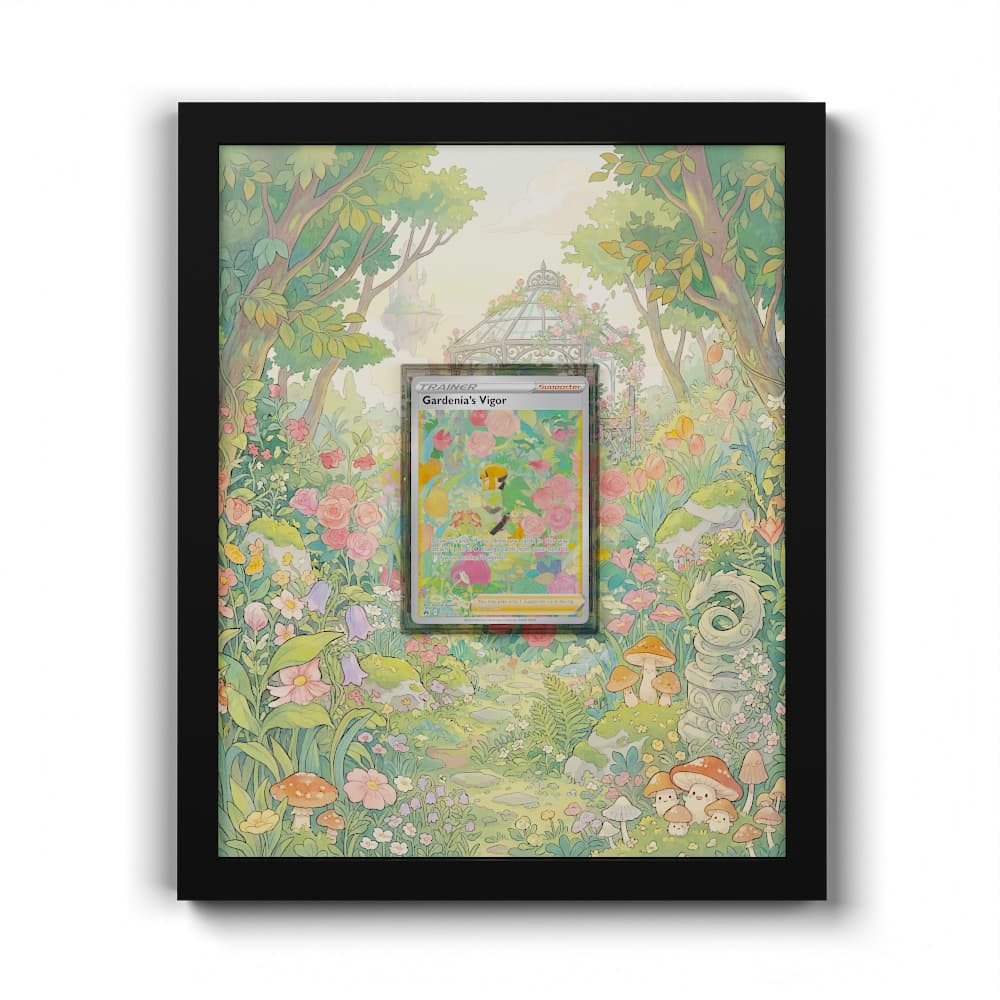 GG61 Énergie de Gardénia - Extended Artwork Framed Pokemon Card Display